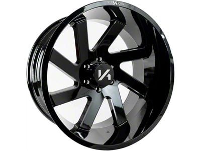 Arkon Off-Road Lincoln Gloss Black Milled 6-Lug Wheel; 24x14; -81mm Offset (22-25 Tundra)