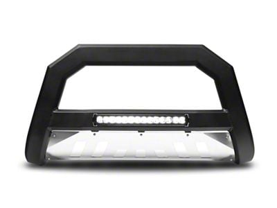 Armordillo AR Series Bull Bar with Aluminum Skid Plate and LED Light Bar; Matte Black (10-19 4Runner, Excluding Limited)