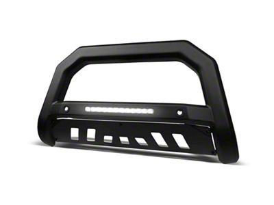 Armordillo AR-T Series Bull Bar with LED Light Bar; Pre-Drilled for Front Parking Sensors; Matte Black (21-25 Bronco Sport)