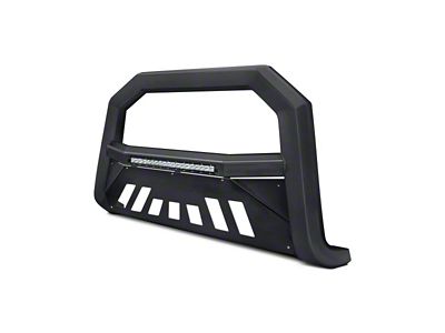 Armordillo AR Series Bull Bar with LED Light Bar; Matte Black (05-21 Frontier)