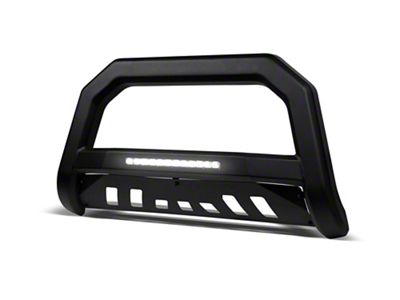 Armordillo AR-T Series Bull Bar with LED Light Bar; Matte Black (18-25 Jeep Wrangler JL)