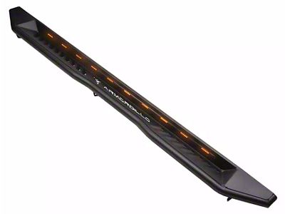 Armordillo FX Running Boards with LED Lights; Matte Black (18-25 Jeep Wrangler JL 4-Door)