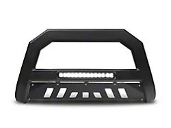 Armordillo AR Series Bull Bar with Aluminum Skid Plate and LED Light Bar; Matte Black (16-23 Tacoma)