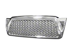 Mesh Upper Replacement Grille; Chrome (05-11 Tacoma)