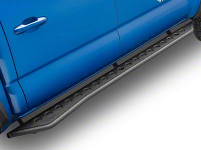 RS Series Running Boards; Textured Black (05-23 Tacoma Double Cab)