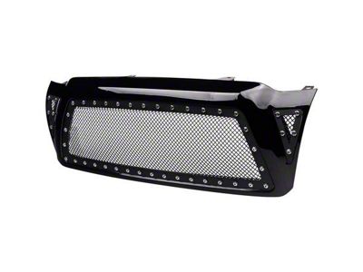 Armordillo Studded Mesh Upper Replacement Grille; Gloss Black (05-11 Tacoma)