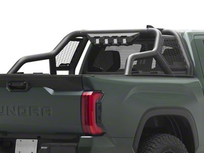 Armordillo CR1 Chase Rack with LED Shroud; Matte Black (07-25 Tundra)