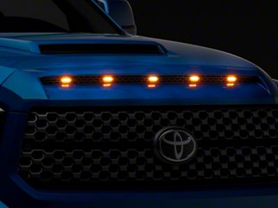 Armordillo Hood Grille Insert with Lights; Matte Black (14-21 Tundra)