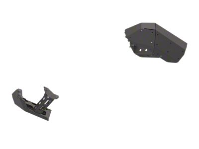 Artec Industries Bantam Series Steel High Clearance Rear Bumper Boatside Cut Corner Skids; Bare Steel (07-25 Jeep Wrangler JK & JL)
