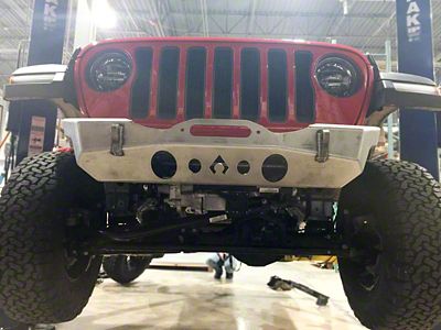 Artec Industries NightHawk Front Bumper with Aluminum Skid Plate; Bare Steel (18-25 Jeep Wrangler JL)