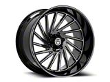 Artem CURVUS Gloss Black 6-Lug Wheel; 22x12; -44mm Offset (10-24 4Runner)
