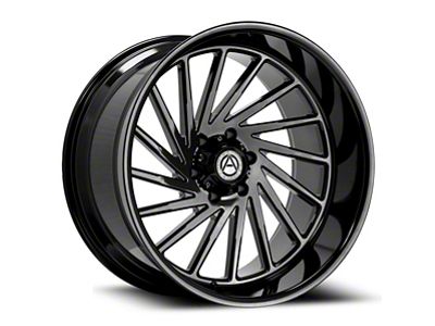 Artem CURVUS Gloss Black 6-Lug Wheel; 22x12; -44mm Offset (22-26 Bronco Raptor)