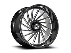 Artem CURVUS Gloss Black Milled 6-Lug Wheel; 22x12; -44mm Offset (22-26 Bronco Raptor)