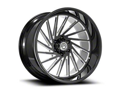 Artem CURVUS Gloss Black Milled 6-Lug Wheel; 24x12; -44mm Offset (22-26 Bronco Raptor)