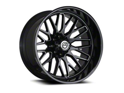 Artem NOVUS Gloss Black Milled 6-Lug Wheel; 22x10; -19mm Offset (22-26 Bronco Raptor)
