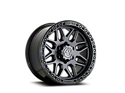 Artem GRIMLOCK Satin Black Face with Gloss Black Ring Wheel; 20x10; -19mm Offset (18-26 Jeep Wrangler JL)