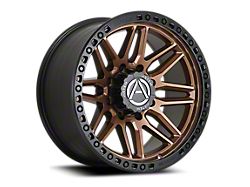 Artem GRIMLOCK Satin Bronze with Satin Black Ring Wheel; 20x10; -19mm Offset (07-18 Jeep Wrangler JK)