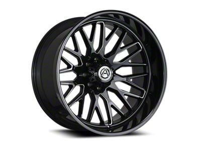 Artem NOVUS Gloss Black Milled Wheel; 22x10; -19mm Offset (07-18 Jeep Wrangler JK)