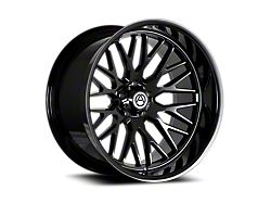 Artem NOVUS Gloss Black Wheel; 22x10; -19mm Offset (07-18 Jeep Wrangler JK)