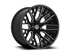 Artem TRIDENT Gloss Black Milled Wheel; 22x10; 0mm Offset (07-18 Jeep Wrangler JK)