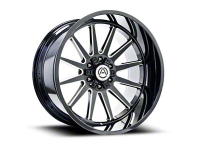 Artem SENECA Gloss Black Milled 6-Lug Wheel; 22x10; -19mm Offset (16-24 Titan XD)