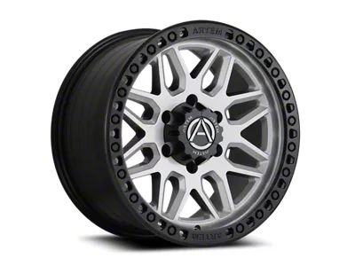 Artem GRIMLOCK Silver Face with Satin Black Ring 6-Lug Wheel; 20x10; -19mm Offset (22-26 Tundra)