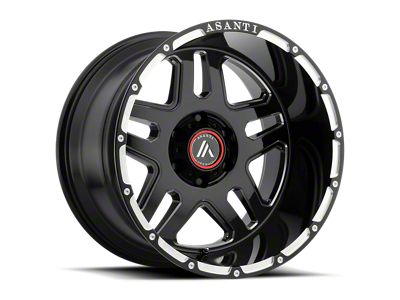 Asanti Enforcer Gloss Black Milled 6-Lug Wheel; 17x8.5; 25mm Offset (05-21 Frontier)