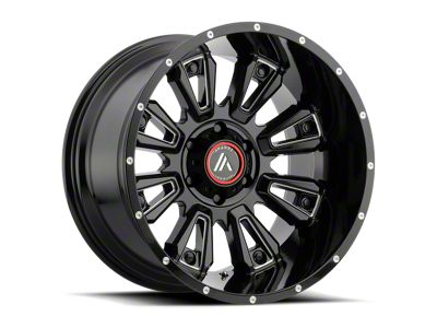 Asanti Blackhawk Gloss Black Milled 6-Lug Wheel; 20x9; -12mm Offset (05-15 Tacoma)