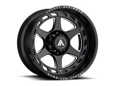 Asanti Anvil Gloss Black Milled Wheel; 20x10; -18mm Offset (20-25 Jeep Gladiator JT)