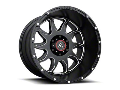 Asanti Ballistic Gloss Black Milled Wheel; 20x12; -44mm Offset (20-25 Jeep Gladiator JT)