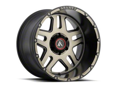 Asanti Enforcer Matte Black Machined Tint Wheel; 20x12; -44mm Offset (18-25 Jeep Wrangler JL)