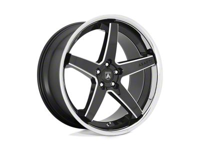 Asanti Regal Gloss Black Milled with Chrome Lip Wheel; 22x10.5; 35mm Offset (97-06 Jeep Wrangler TJ)