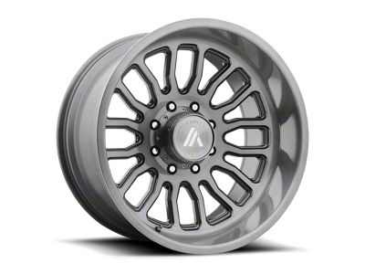 Asanti Workhorse Titanium Brushed Wheel; 20x10; -12mm Offset (18-25 Jeep Wrangler JL)