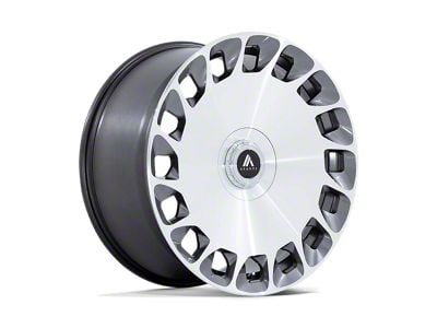 Asanti Aristocrat Gloss Platinum with Bright Machined Face Wheel; 20x9; 35mm Offset (87-95 Jeep Wrangler YJ)