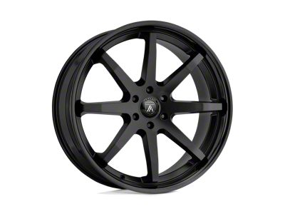 Asanti Kaiser Satin Black with Gloss Black Lip Wheel; 20x9; 30mm Offset (87-95 Jeep Wrangler YJ)