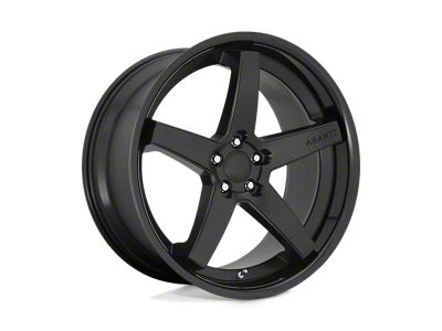 Asanti Regal Satin Black with Gloss Black Lip Wheel; 22x10.5; 35mm Offset (87-95 Jeep Wrangler YJ)