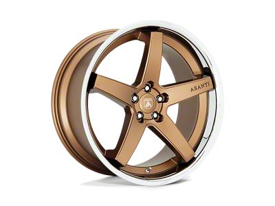 Asanti Regal Satin Bronze with Chrome Lip Wheel; 22x10.5; 35mm Offset (87-95 Jeep Wrangler YJ)
