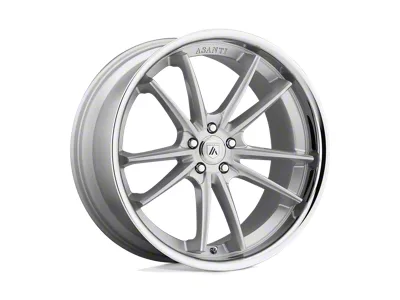 Asanti Sigma Brushed Silver with Chrome Lip Wheel; 20x10.5; 38mm Offset (87-95 Jeep Wrangler YJ)