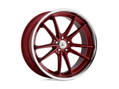 Asanti Sigma Candy Red with Chrome Lip Wheel; 22x10.5; 35mm Offset (87-95 Jeep Wrangler YJ)