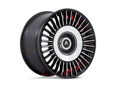 Asanti Tiara Satin Black with Bright Machined Face Wheel; 20x9; 35mm Offset (87-95 Jeep Wrangler YJ)