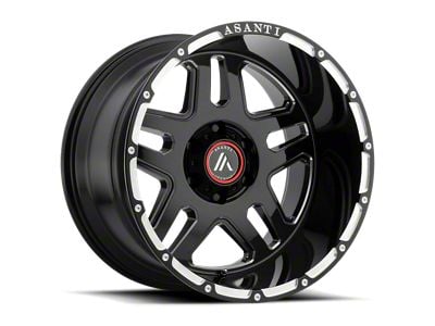 Asanti Enforcer Gloss Black Milled 6-Lug Wheel; 17x9; -12mm Offset (16-23 Tacoma)