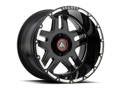 Asanti Enforcer Gloss Black Milled 6-Lug Wheel; 20x9; 40mm Offset (16-24 Titan XD)