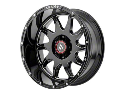Asanti Ballistic Gloss Black Milled 6-Lug Wheel; 20x9; 18mm Offset (22-25 Tundra)