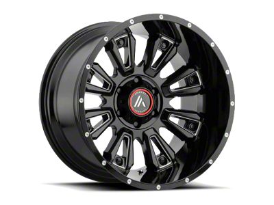 Asanti Blackhawk Gloss Black Milled 6-Lug Wheel; 20x12; -44mm Offset (22-25 Tundra)