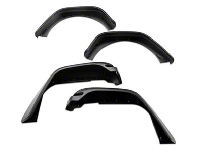 Rough Country WF1 Fender Flares; OE Black (18-25 Jeep Wrangler JL)