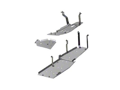 ASFIR 4x4 3-Piece Skid Plate System; Bare Aluminum (21-25 3.0L EcoDiesel Jeep Gladiator JT)