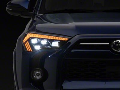 Attica 4x4 SOL Series Headlights; Black Housing; Clear Lens (14-24 4Runner)