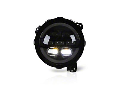 Attica 4x4 Rogue Series LED Projector Headlights; Black Housing; Clear Lens (20-25 Jeep Gladiator JT)