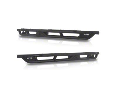 Attica 4x4 Terra Series Side Step Bars; Textured Black (18-25 Jeep Wrangler JL 4-Door)