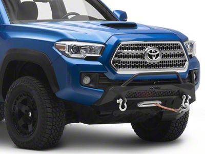 Attica 4x4 APEX Series Stealth Winch Front Bumper; Textured Black (16-23 Tacoma)